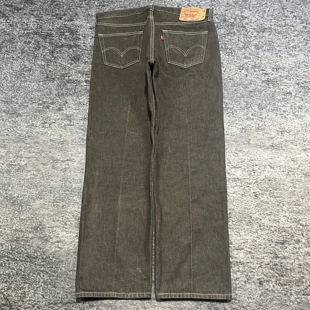 Vintage Levi's 501 Jeans Straight Fit Mens 30x30 Brown Denim Button Fly 2000s